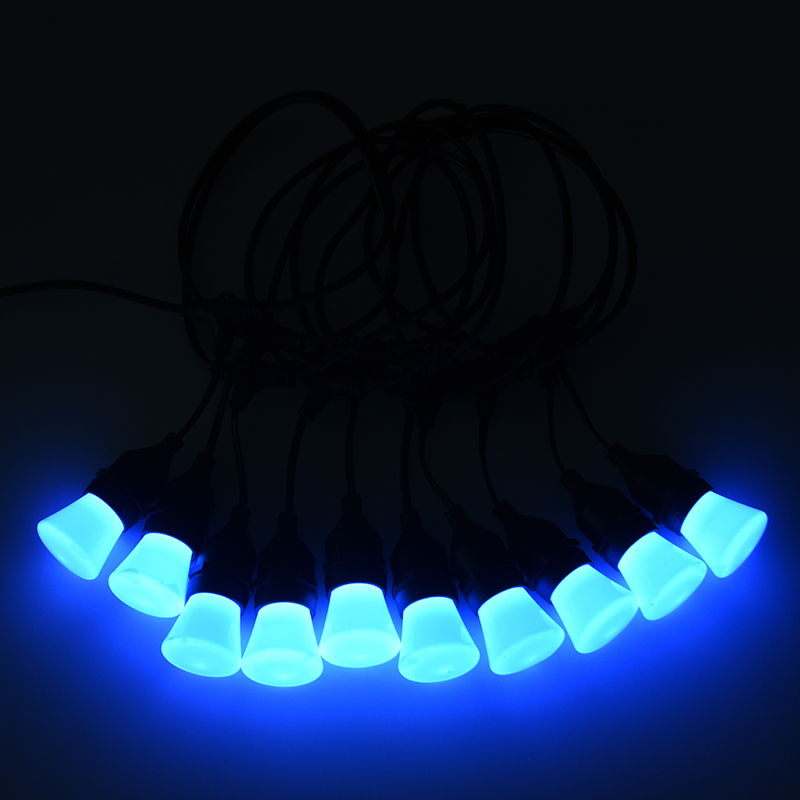 C45 Tip suspendat E27 Spiral RGB Sincronizat șir lumini intermitent