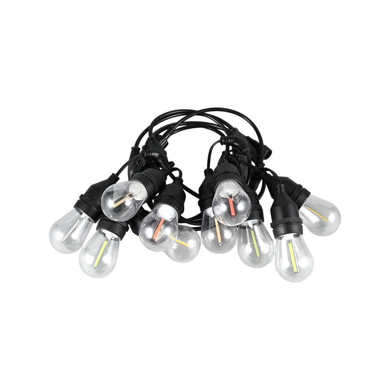 S14 String suspendat E27 Spiral RGBY Meteor Light String