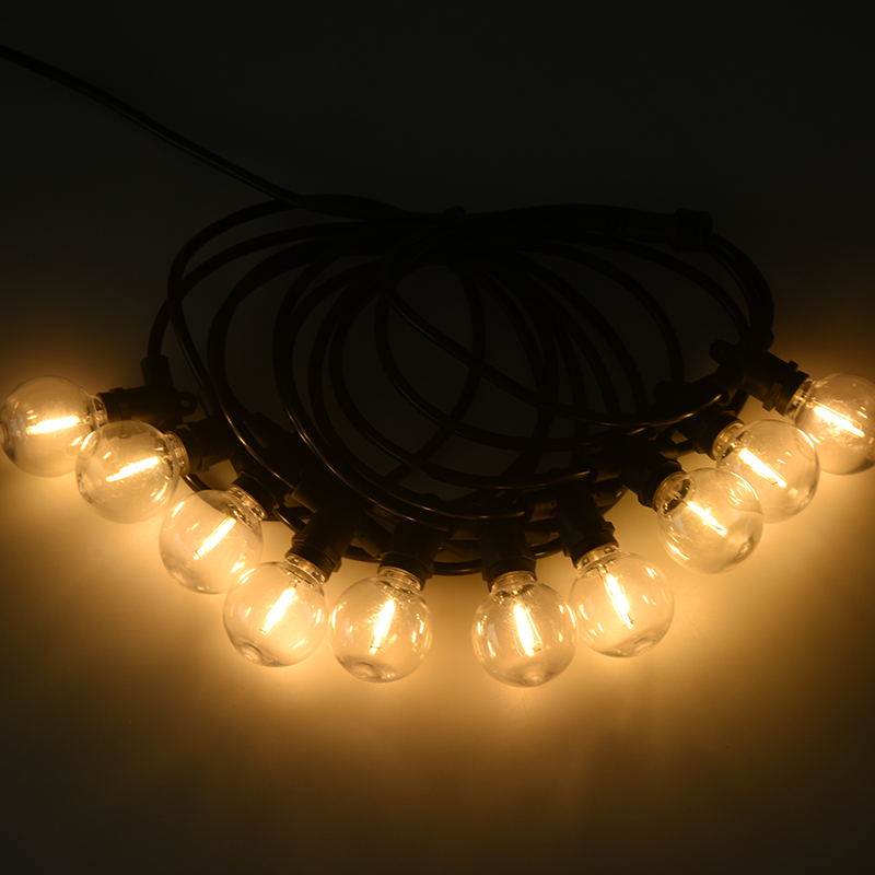G40 șir de lumină solară integrată (suport de lampă E12, 5 metri 10 lumini)