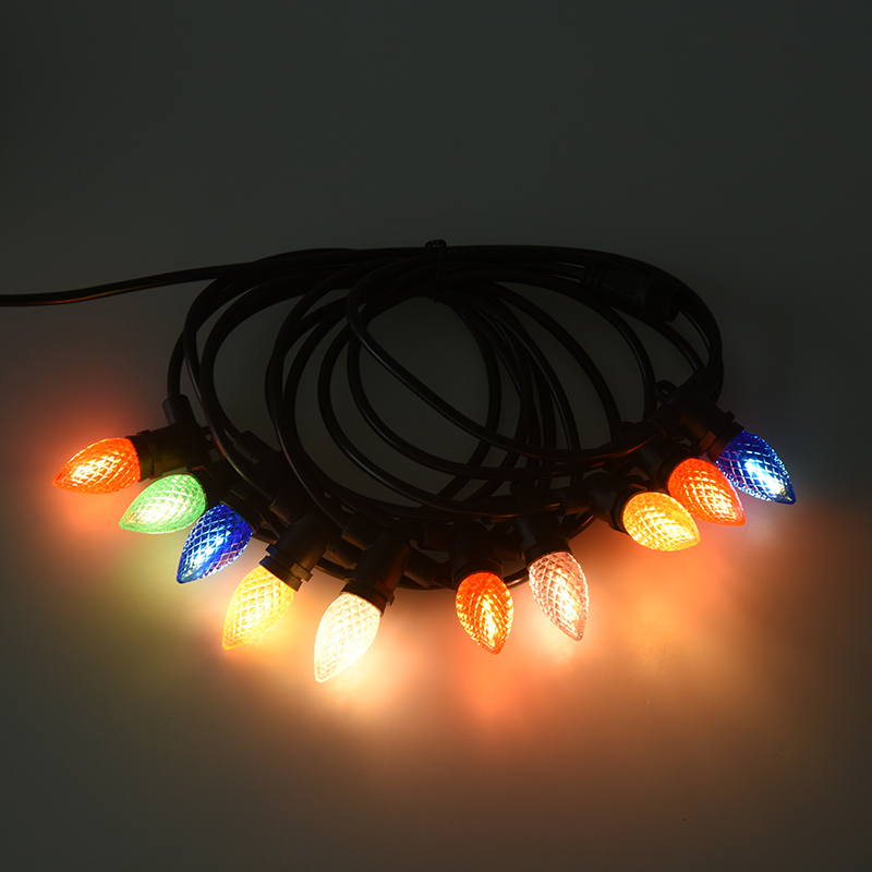 Lumină C7 căpșuni E12 cu șurub colorat 0.5W șir de lumină integrat