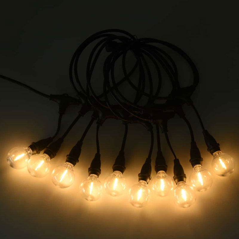 Lumină solară tip pandantiv G40 (suport lampă E12, 5 metri 10 lumini)