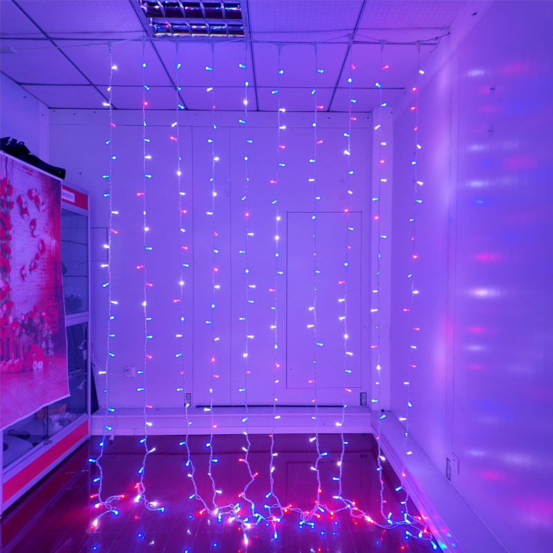 Șir de lumină pentru perdea de control RGB sincron în 7 culori